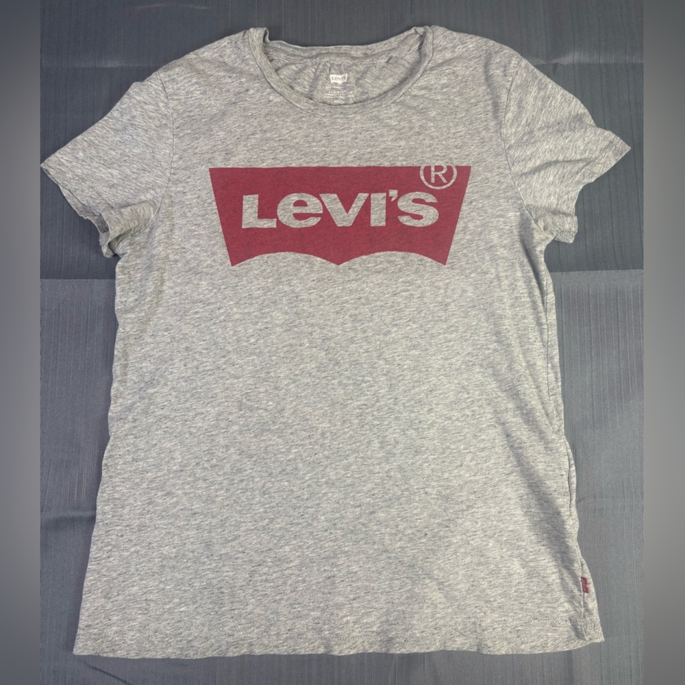 Levi’s Classic Gray Heather Batwing Logo T-Shirt Size Small